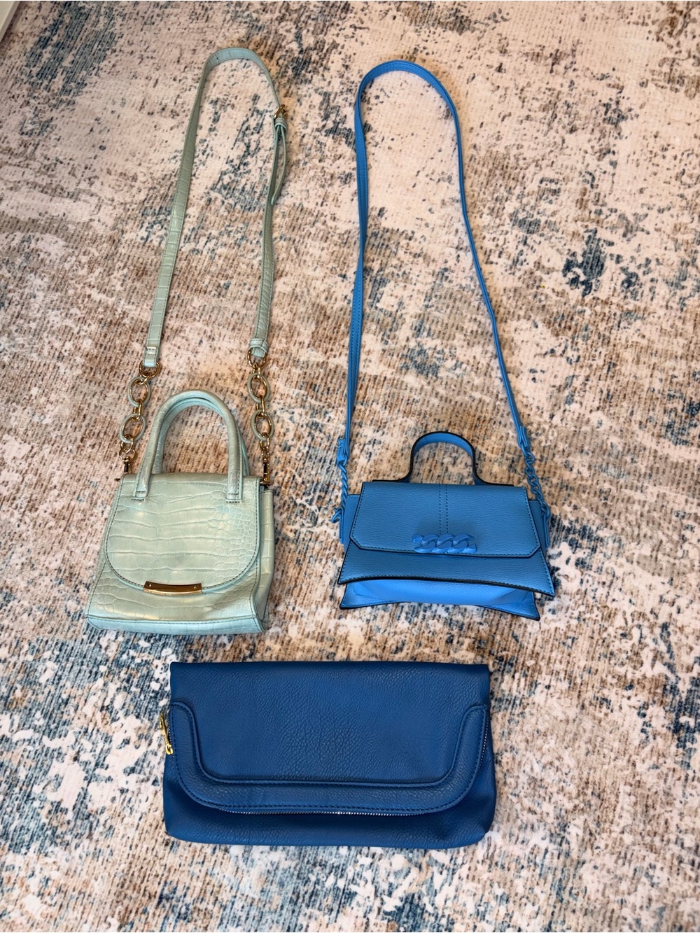 Blue Tone Purses/Bags Lot Of 3 Primark & Urban Expressions